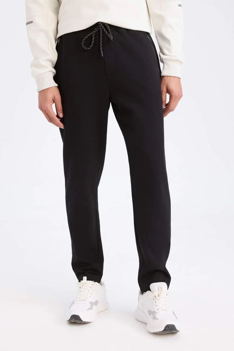 ديفاكتو DeFactoFit Slim Fit Slim Fit Zip-Up Basic Jogger Sweatpants