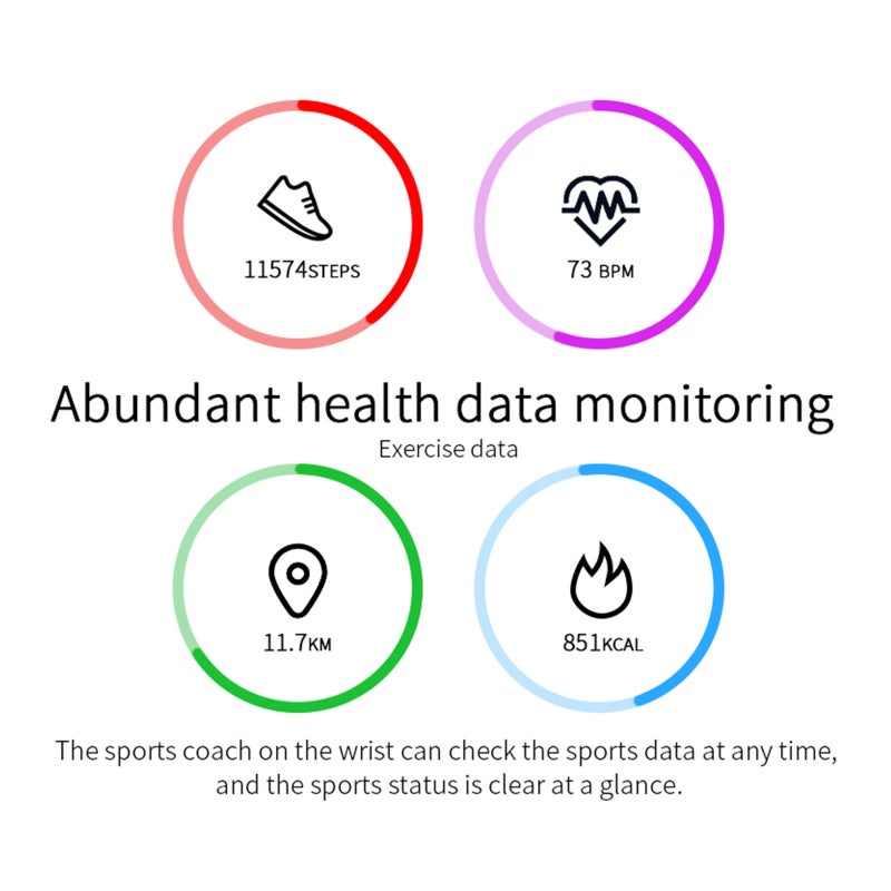 Smart Watch: Black, BT Call Function, Health Monitor - Fitness Activity Tracker, Waterproof Sport Watch for Daily Life, Sports Enthusiasts and Health-conscious Users - Image 3