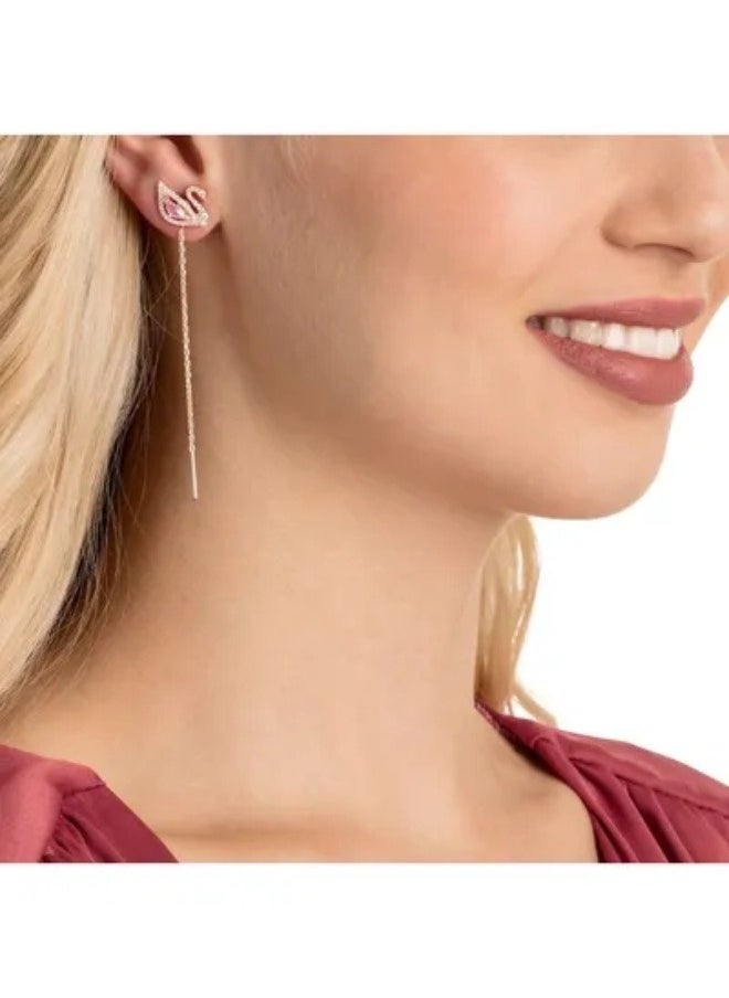 Generic - Generic Swarovski Swan Charm Studs - Image 1