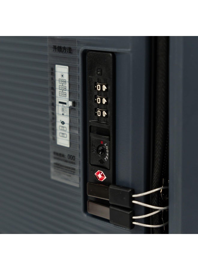 Collapsible & Foldable Hardcase Cabin Plastic Suitcase for Travel for Men's & Women's | Travel Trolley Bag| 8 Wheels | TSA Lock | Easy-to-Store (Dark Gray, 26 Inch) - Image 4