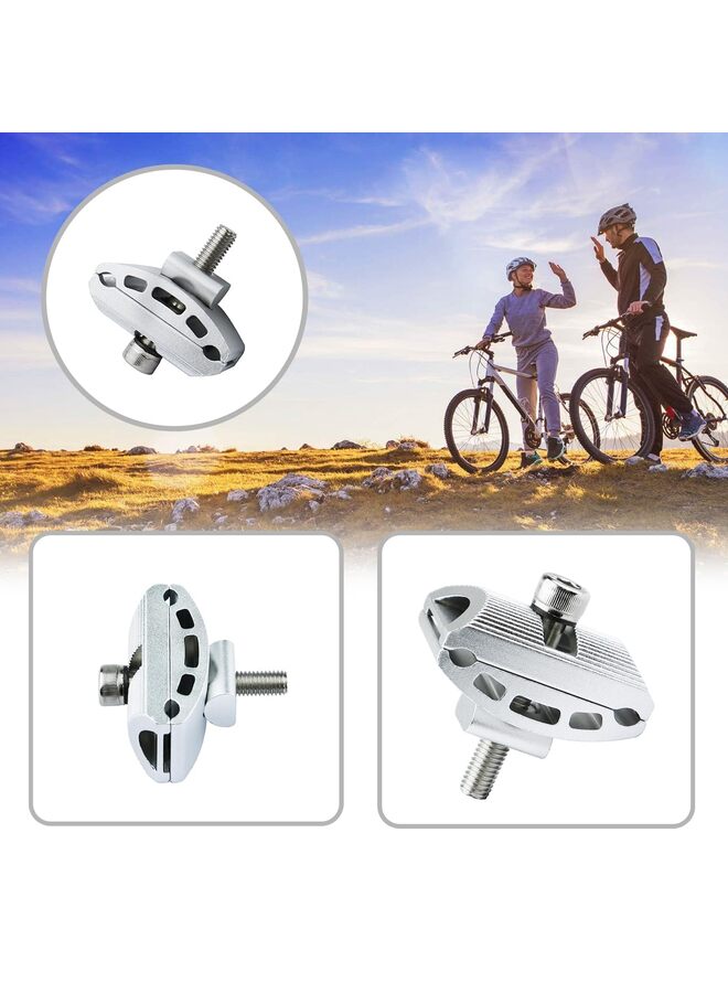 Generic Bicycle Seatpost Head Saddle Pipe Head Silver Aluminium Alloy Bike Seatpost Clamps Head Saddle Pipe Screw Seat Tube Cycling Screw Seat Tube Post Single Rod Head Parts - Image 5
