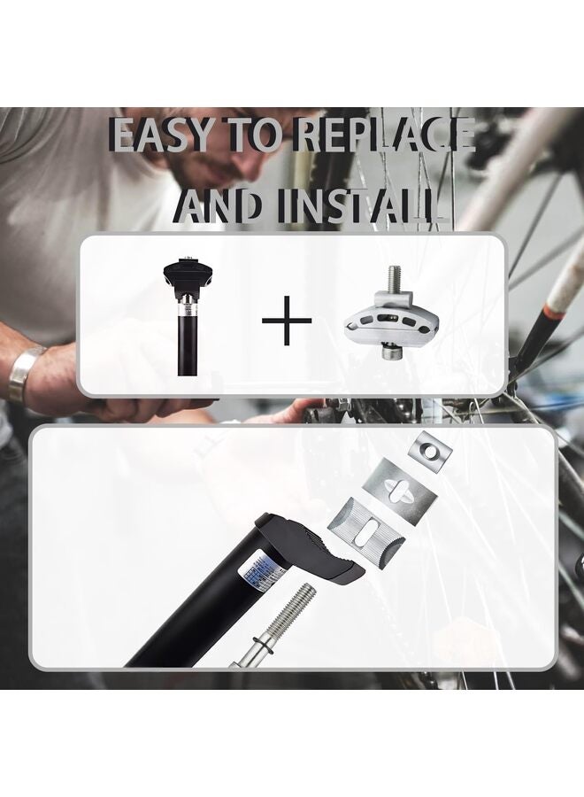 Generic Bicycle Seatpost Head Saddle Pipe Head Silver Aluminium Alloy Bike Seatpost Clamps Head Saddle Pipe Screw Seat Tube Cycling Screw Seat Tube Post Single Rod Head Parts - Image 3