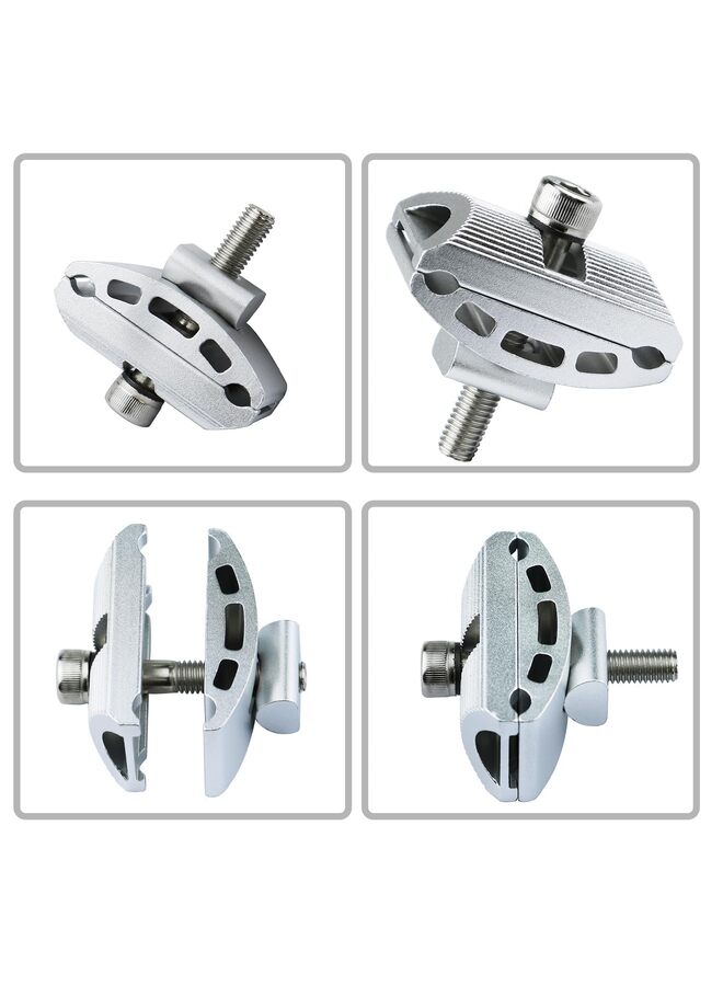 Generic Bicycle Seatpost Head Saddle Pipe Head Silver Aluminium Alloy Bike Seatpost Clamps Head Saddle Pipe Screw Seat Tube Cycling Screw Seat Tube Post Single Rod Head Parts - Image 2
