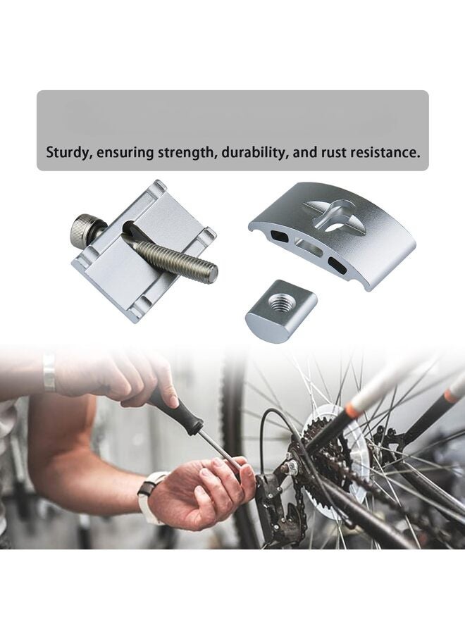 Generic Bicycle Seatpost Head Saddle Pipe Head Silver Aluminium Alloy Bike Seatpost Clamps Head Saddle Pipe Screw Seat Tube Cycling Screw Seat Tube Post Single Rod Head Parts - Image 4