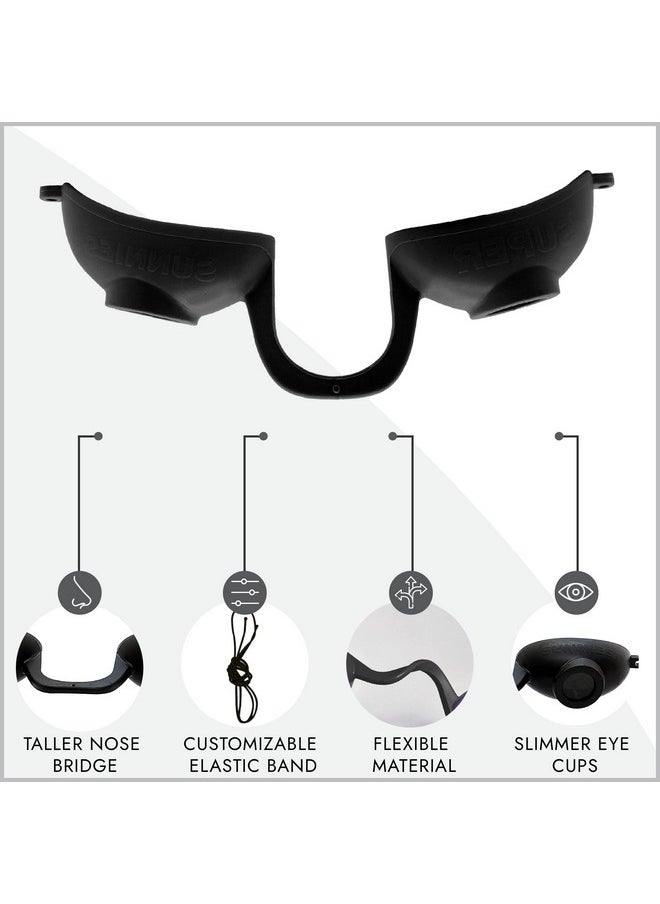 Super Sunnies - 2 pack EVO FLEX Sunnies Flexible Tanning Bed Goggles UV Eye Protection Glasses (Black), FDA Compliant - Image 1