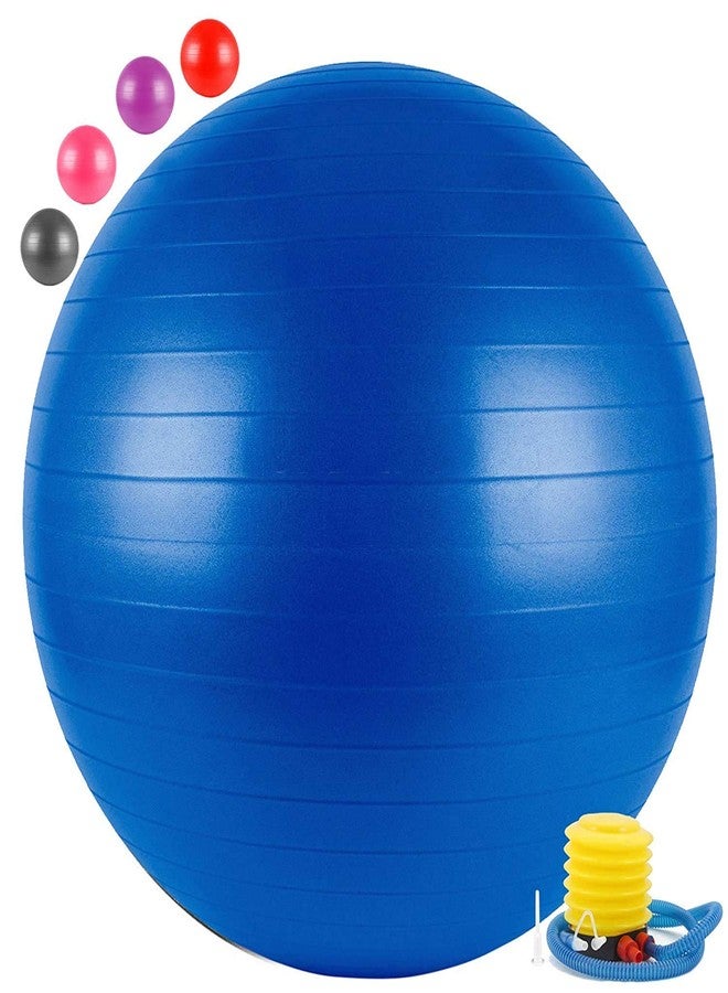 MEZON Anti Brust Fitness Gym Ball Exercise Yoga Ball With Foot Pump 75CM (Multi Color) - Image 1