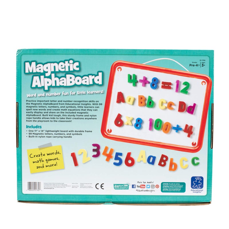Educational Insights Magnetic AlphaBoard Kit, includes 72 Magnetic Letters and 27 Math Symbols and Numbers, Magnetic Alphabet & Magnetic Numbers, Ages 4+ - Image 5