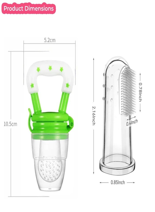 Safe-O-Kid Baby Fruit Nibbler/Finger Brush - BPA-Free, 100% Pure Silicone, Teether for Baby | Soft Pacifier & Teether for Infants, (Assorted) - Image 5