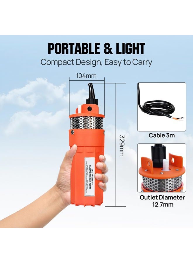 ECO-Worthy 24V Submersible Deep Well Water DC Pump for Farm & Ranch Submersible Deep Well Pump - Image 3