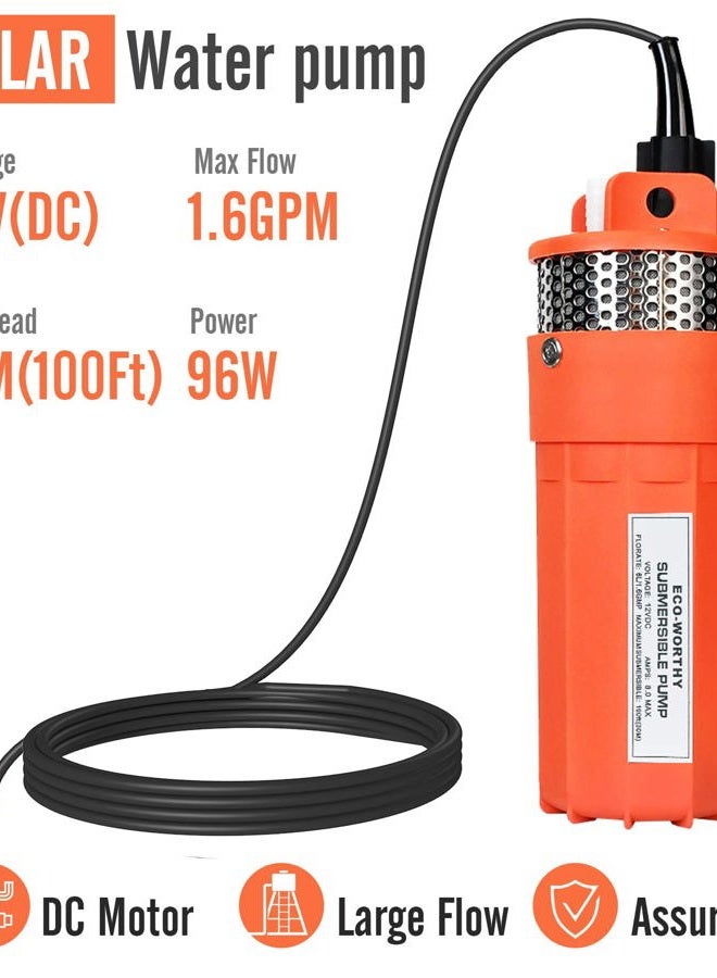 ECO-Worthy 24V Submersible Deep Well Water DC Pump for Farm & Ranch Submersible Deep Well Pump - Image 2