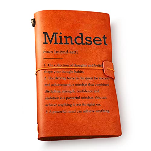 NGAEAK Inspirational Mindset Definition Leather Journal Notebook From Women Men - Motivational Gift for Women Men Positive Quote Leather Travel Journal Embossed Writing Gifts for Birthday Christmas - Image 1