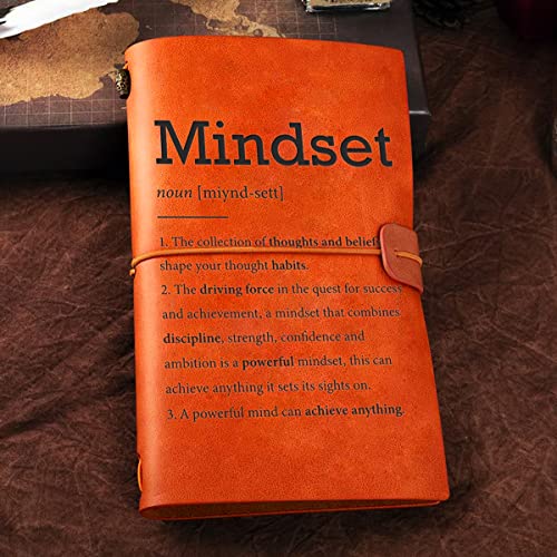 NGAEAK Inspirational Mindset Definition Leather Journal Notebook From Women Men - Motivational Gift for Women Men Positive Quote Leather Travel Journal Embossed Writing Gifts for Birthday Christmas - Image 3