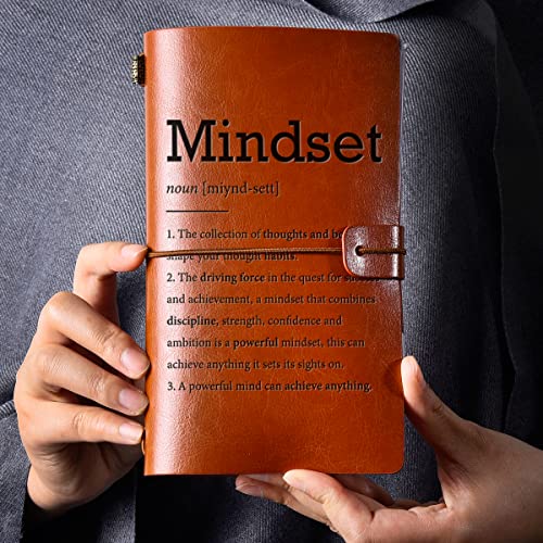 NGAEAK Inspirational Mindset Definition Leather Journal Notebook From Women Men - Motivational Gift for Women Men Positive Quote Leather Travel Journal Embossed Writing Gifts for Birthday Christmas - Image 2