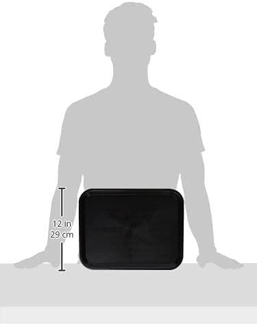 Improvhome Serving Platter/Large Tray; Made of Premium Plastic; Rectangular Shape; Length 16 Inches X Breadth 12 Inches (1 Black Tray) - Image 3