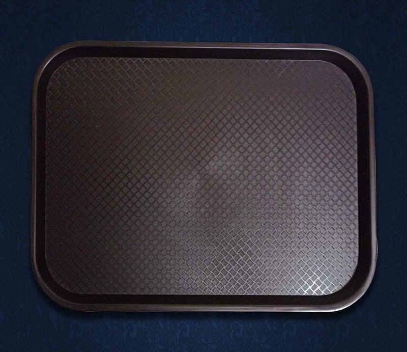 Improvhome Serving Platter/Large Tray; Made of Premium Plastic; Rectangular Shape; Length 16 Inches X Breadth 12 Inches (1 Black Tray) - Image 4
