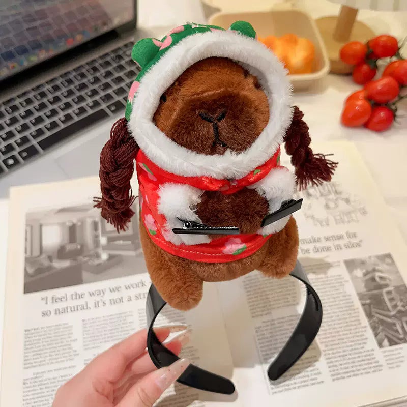 Generic Rattle King headband baby rattle King headband clip funny hairpin headband chef hat hairpin little mouse Flower cotton-padded jacket bear