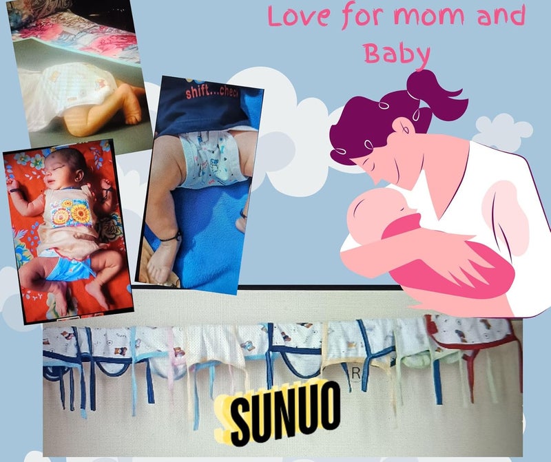 SUNUO Washable Reusable Multicolour Hosiery Cotton Diapers,Nappy,Langot for New Born Baby (0-6 Months) pack of 5 - Image 4