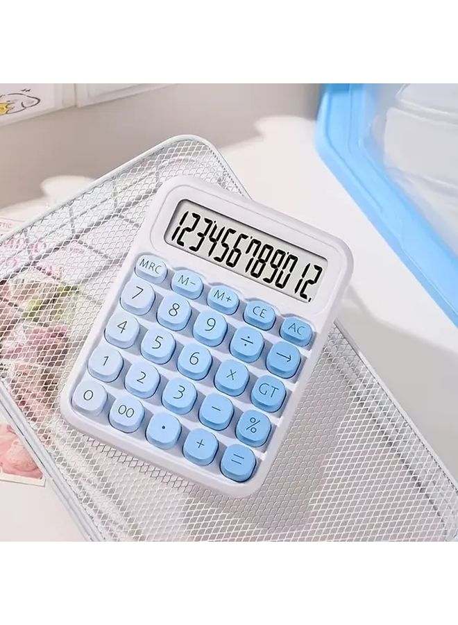 Green Retro Calculator with M Plus M Minus Buttons White Display for Office Accounting Budgeting Portable Pocket Size - Image 4
