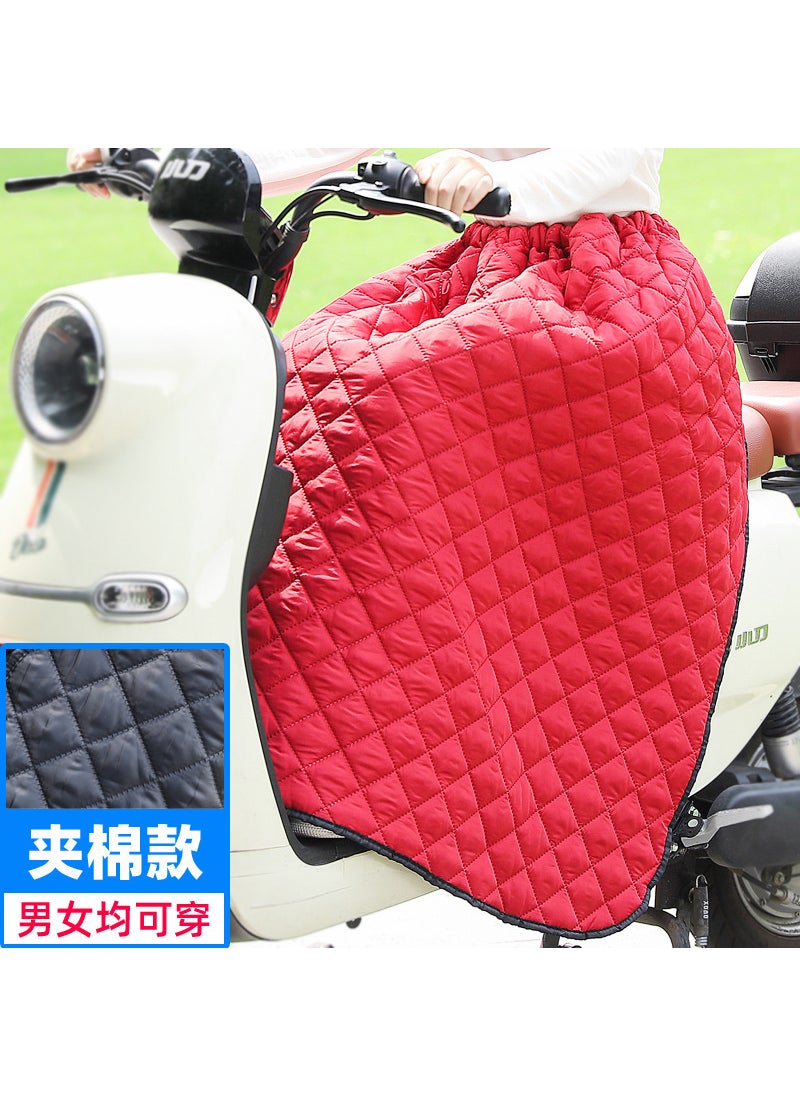 Generic Thickened Motorcycle Electric Vehicle Windproof Warm Knee Pads Half Skirt Leg Protector Rain Apron Biker Riding Essential Orange [cotton] knee pads 