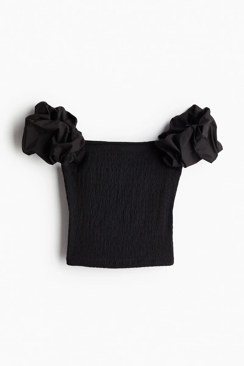 H&M Puff-sleeved off-the-shoulder top