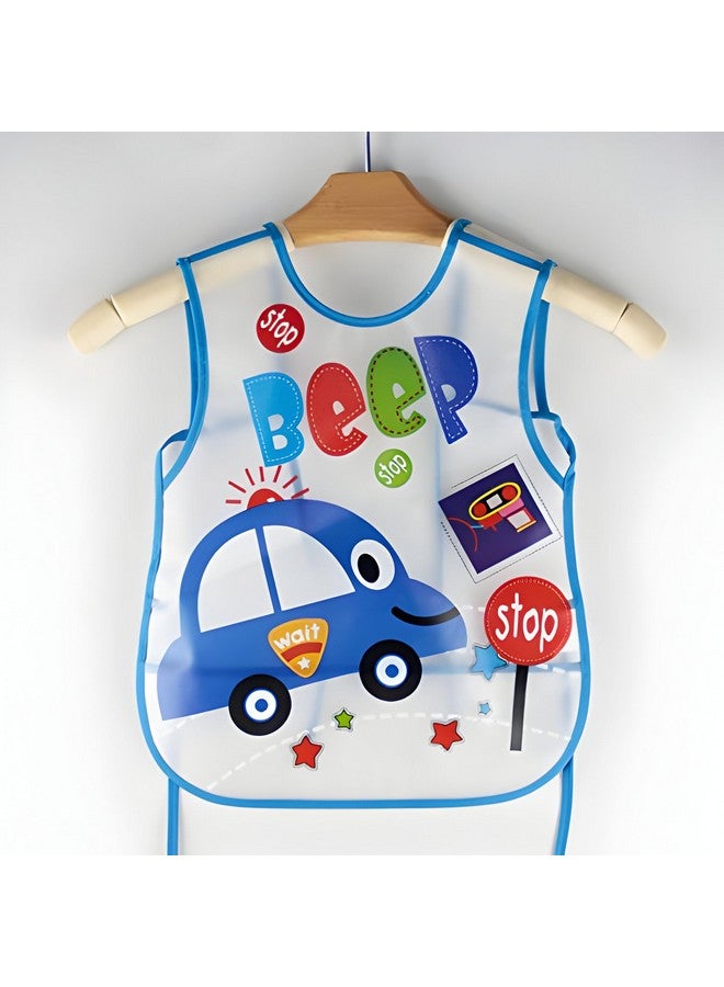 Uber World Waterproof Apron | Plastic Bib | Feeding Bibs | Washable And Reusable | Baby Feeding Products |Full Torso Coverage Apron For Toddlers 1-5 Year (3) - Image 3
