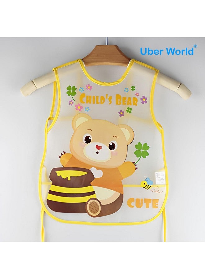 Uber World Waterproof Apron | Plastic Bib | Feeding Bibs | Washable And Reusable | Baby Feeding Products |Full Torso Coverage Apron For Toddlers 1-5 Year (3) - Image 5