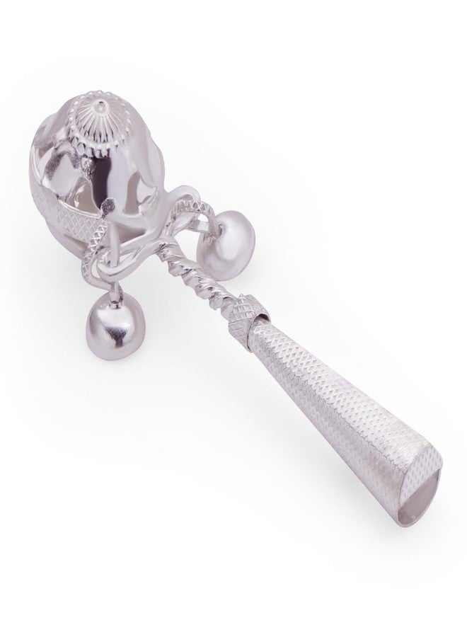 Badhai Box by Osasbazaar Pure Silver Baby Rattle, Jhunjuna, Elegant and Safe for Newborns and Infants - Image 4