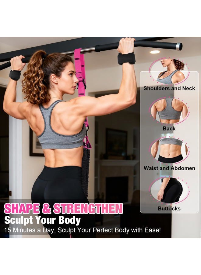 KUZARO Pull Up Assistance Bands for Women, Heavy Duty Resistance Bands with Handles, Exercise Band with Door Anchor, Workout Band Set for Pull Up Bar, Full Body Sculpting,Muscle Training, Recovery, Home Gym - Image 2