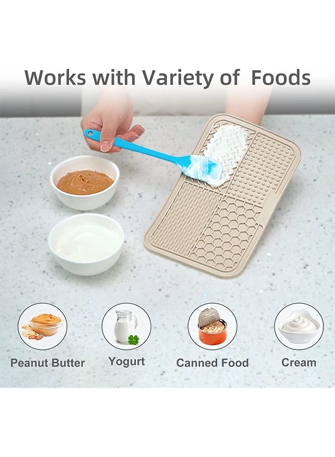 حصيرة لعق كبيرة للكلاب مزودة بأكواب شفط، أطباق إطعام بطيء، حصيرة لعق القطط لتخفيف القلق، ألعاب للكلاب لإبقائها مشغولة، ألعاب تنشيط أثناء الاستحمام، حصيرة لعق القطط للتغلب على الملل (قطعة واحدة) - Image 5