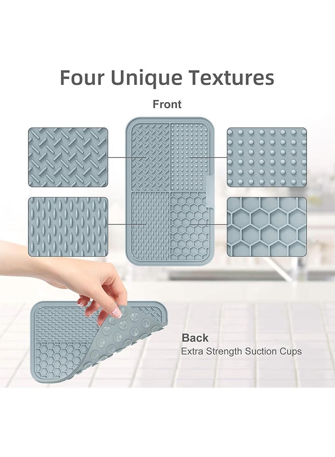 حصيرة لعق كبيرة للكلاب مزودة بأكواب شفط، أطباق إطعام بطيء، حصيرة لعق القطط لتخفيف القلق، ألعاب للكلاب لإبقائها مشغولة، ألعاب تنشيط أثناء الاستحمام، حصيرة لعق القطط للتغلب على الملل (قطعة واحدة) - Image 3