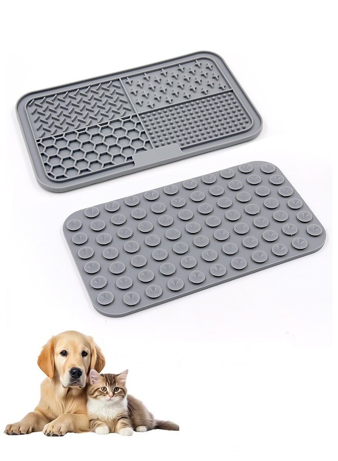 حصيرة لعق كبيرة للكلاب مزودة بأكواب شفط، أطباق إطعام بطيء، حصيرة لعق القطط لتخفيف القلق، ألعاب للكلاب لإبقائها مشغولة، ألعاب تنشيط أثناء الاستحمام، حصيرة لعق القطط للتغلب على الملل (قطعة واحدة) - Image 1