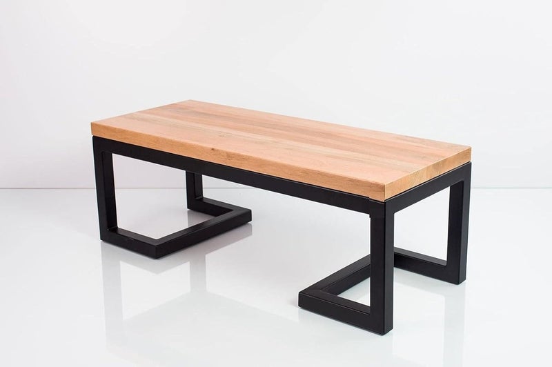 INDIAN DECOR INDIAN DECOR 38428 Entryway Shoe Rack with Wooden Seat Storage Bench Wooden Top Bed Bench Shoe bench Black - Image 1