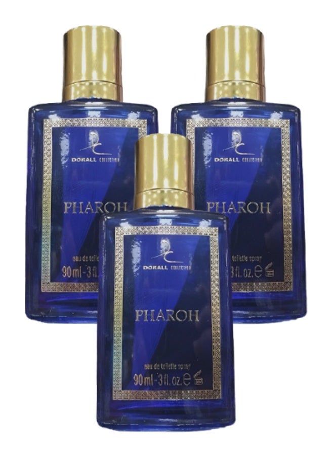 DORALL COLLECTION 3 Pieces Pharoh Perfume For Unisex 90ml EDT - Image 1