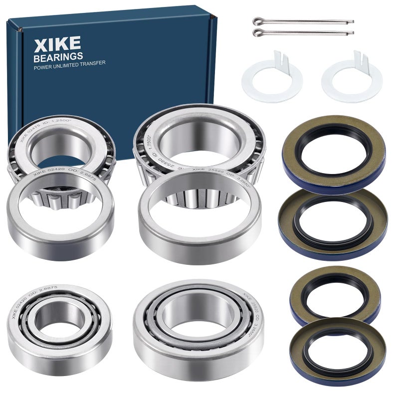 XiKe 2 Set Fits 8 000 lb Axles Trailer Wheel Hub Kit  Include 25580/25520 & 02475/02420 Bearings  21333TB  22333TB/10-10  10-36 Seal. - Image 1