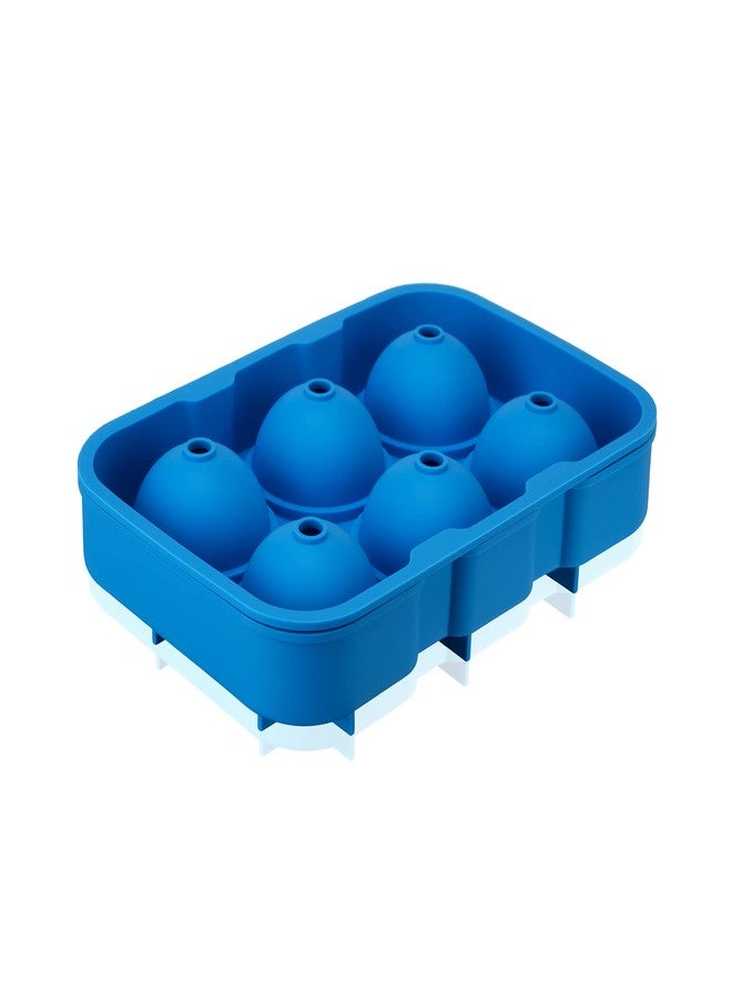 True Sphere Ice Tray, Silicone Mold for 2 Inch Large Ice Balls, Easy to Release, Perfect for Whiskey, Bourbon, Cocktails, Mixed Drinks, Bar Cart Accessories, Home Bar Gifts, Set of 1, Blue - Image 4