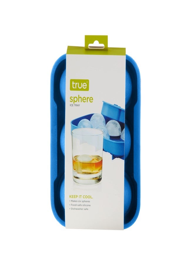 True Sphere Ice Tray, Silicone Mold for 2 Inch Large Ice Balls, Easy to Release, Perfect for Whiskey, Bourbon, Cocktails, Mixed Drinks, Bar Cart Accessories, Home Bar Gifts, Set of 1, Blue - Image 5