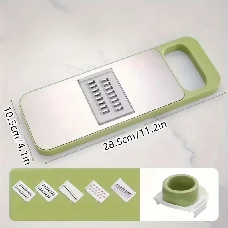 7-Piece Stainless Steel Mandoline Slicer, One-Click Switching, for Potatoes & Carrots - Image 2