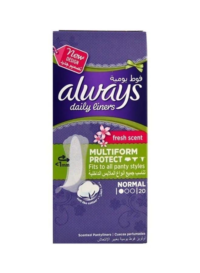 Always Multiform Protect Normal Pantyliner, Pack Of 20