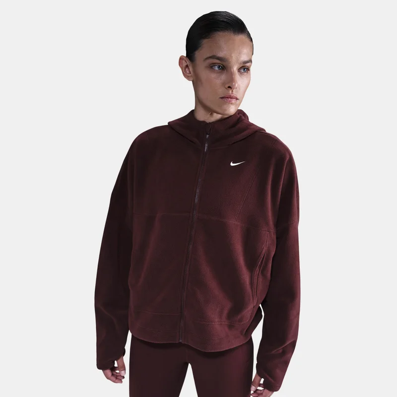 Nike Brown Women's One Therma-FIT Full-Zip Top for Women | Best Price UAE