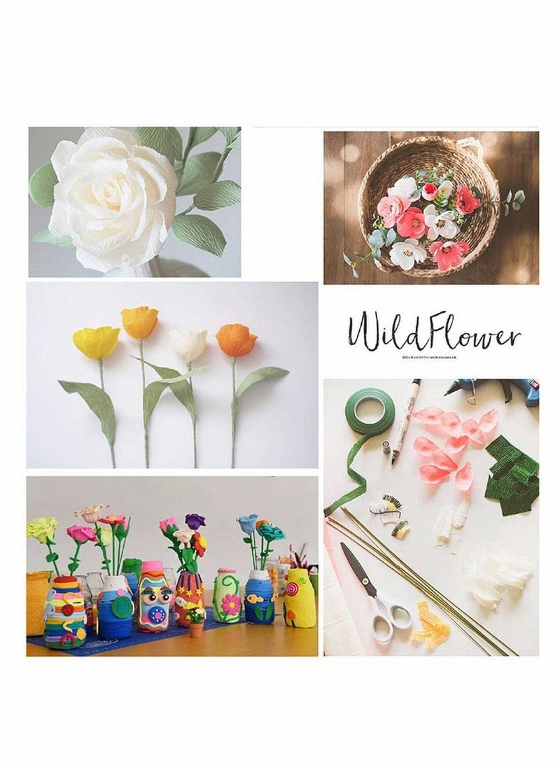 KASTWAVE Floral Arrangement Kit, Floral Tapes & Wraps Wire Cutter Green Tape 22 Guage Stem Wire 26 Greenl for Bouquet Wrap Florist - Image 2