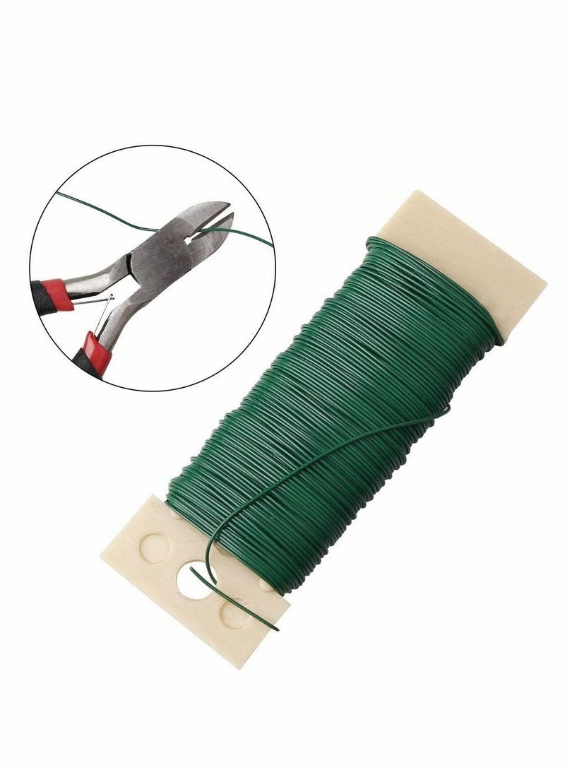 KASTWAVE Floral Arrangement Kit, Floral Tapes & Wraps Wire Cutter Green Tape 22 Guage Stem Wire 26 Greenl for Bouquet Wrap Florist - Image 5