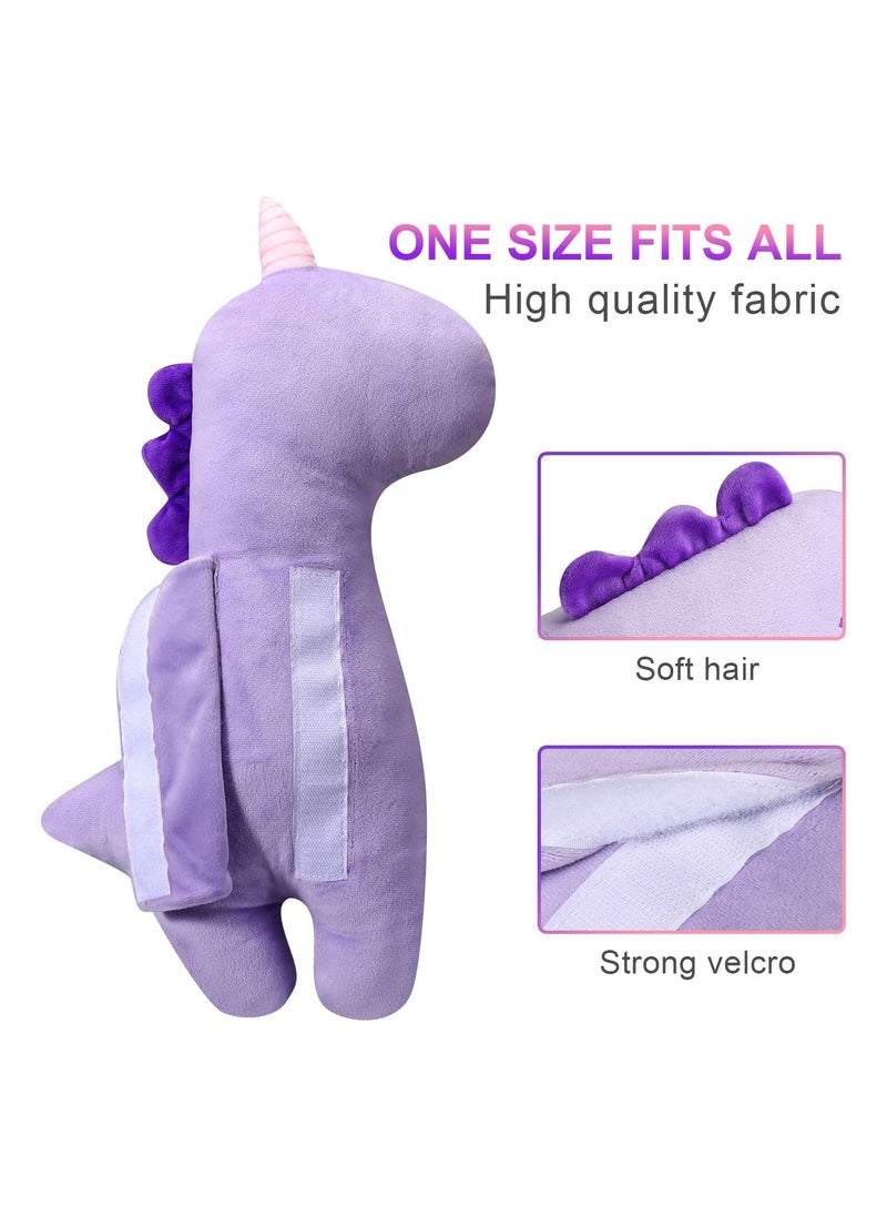 ORiTi - Unicorn Seat Belt Pillow Kids Unicorn Seat Belt Cover, Vehicle Shoulder Pads, Car Seatbelt Cushion for Kids, Seat Strap Pillows Kids, Animal Travel Pillow (Purple) - Image 1