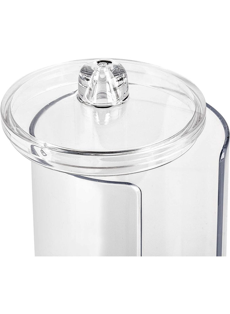 3-piece clear acrylic makeup organizer set with lid for storing cotton pads, cleansing swabs, and cosmetic tools in a stylish and practical way. - Image 3