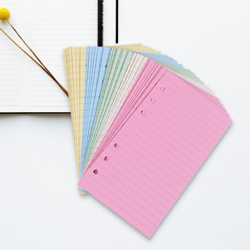 Six Hole Loose Leaf Paper Refill A6 Lined 50 Sheets Per Pack 2 Pieces Student Notepad Filler Paper For Ring Binder Office School Supplies - Image 3