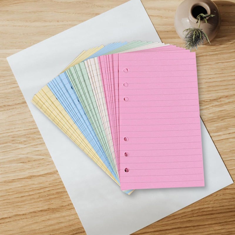 Six Hole Loose Leaf Paper Refill A6 Lined 50 Sheets Per Pack 2 Pieces Student Notepad Filler Paper For Ring Binder Office School Supplies - Image 5