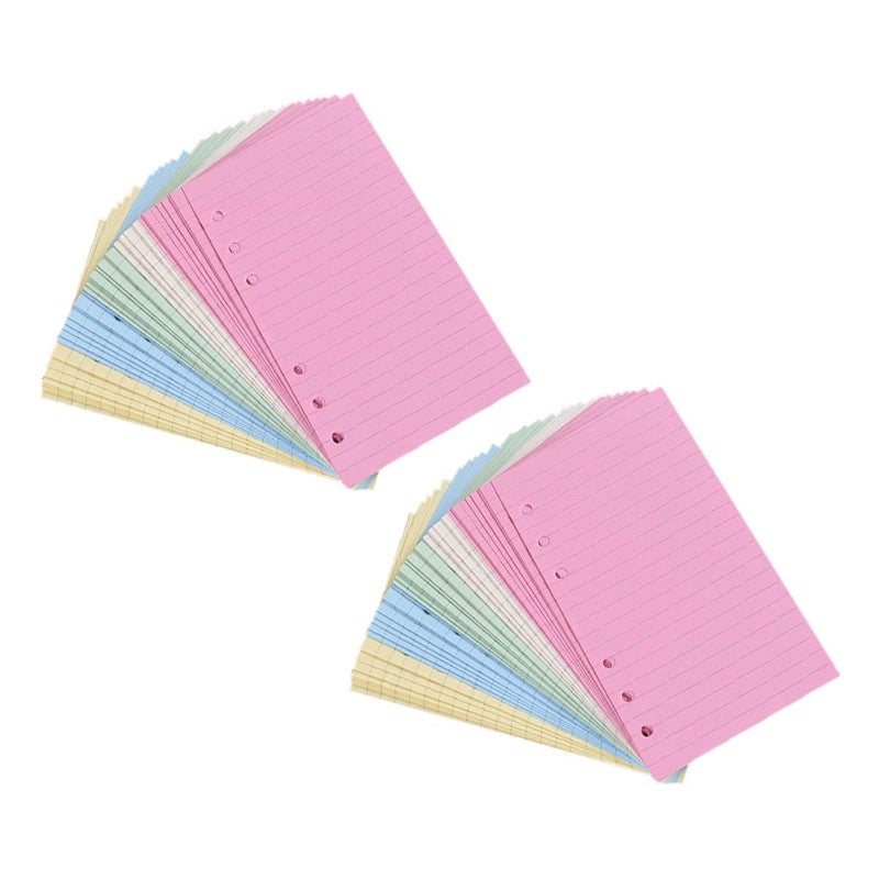 Six Hole Loose Leaf Paper Refill A6 Lined 50 Sheets Per Pack 2 Pieces Student Notepad Filler Paper For Ring Binder Office School Supplies - Image 2