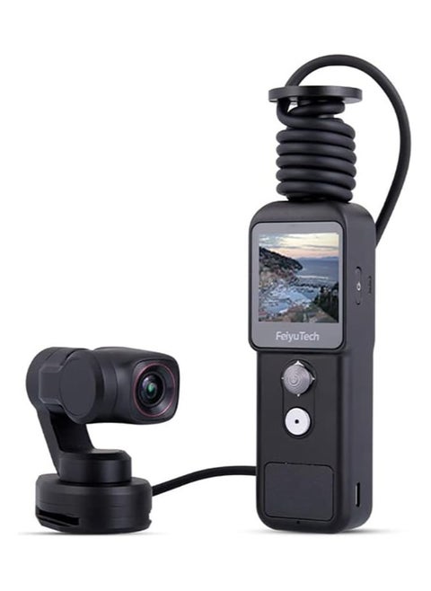FeiyuTech Pocket 2S 4K Action Camera with Detachable Lens | 130° Wide-Angle, Image Stabilization, 90cm Extension Cable & Breakpoint Recording – Ultra-Portable Vlog Cam