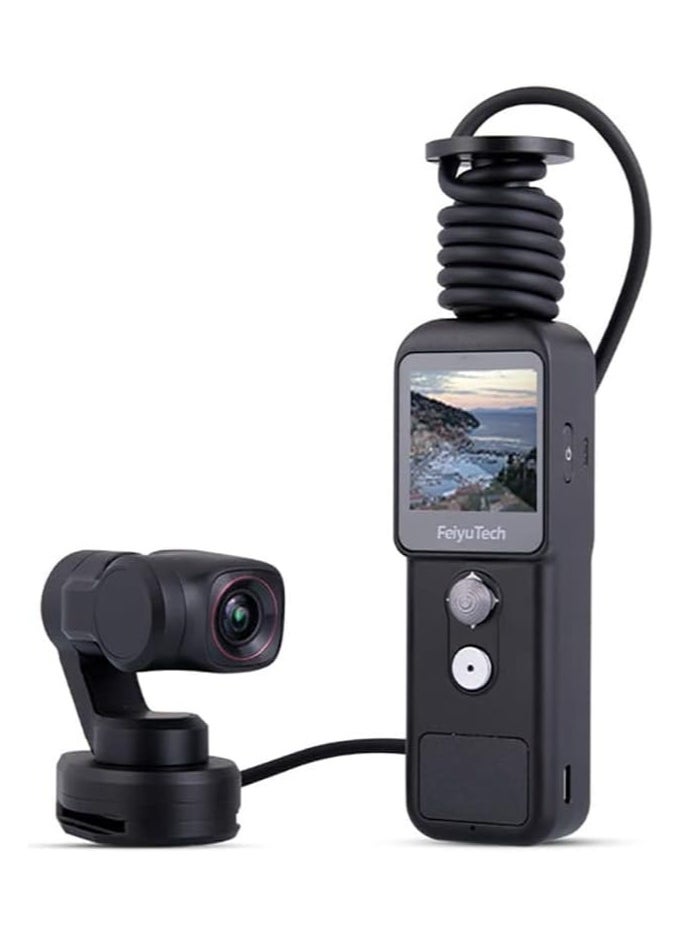 FeiyuTech FeiyuTech Pocket 2S 4K Action Camera with Detachable Lens | 130° Wide-Angle, Image Stabilization, 90cm Extension Cable & Breakpoint Recording – Ultra-Portable Vlog Cam  - Image 1