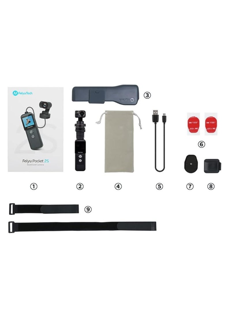 FeiyuTech FeiyuTech Pocket 2S 4K Action Camera with Detachable Lens | 130° Wide-Angle, Image Stabilization, 90cm Extension Cable & Breakpoint Recording – Ultra-Portable Vlog Cam  - Image 5