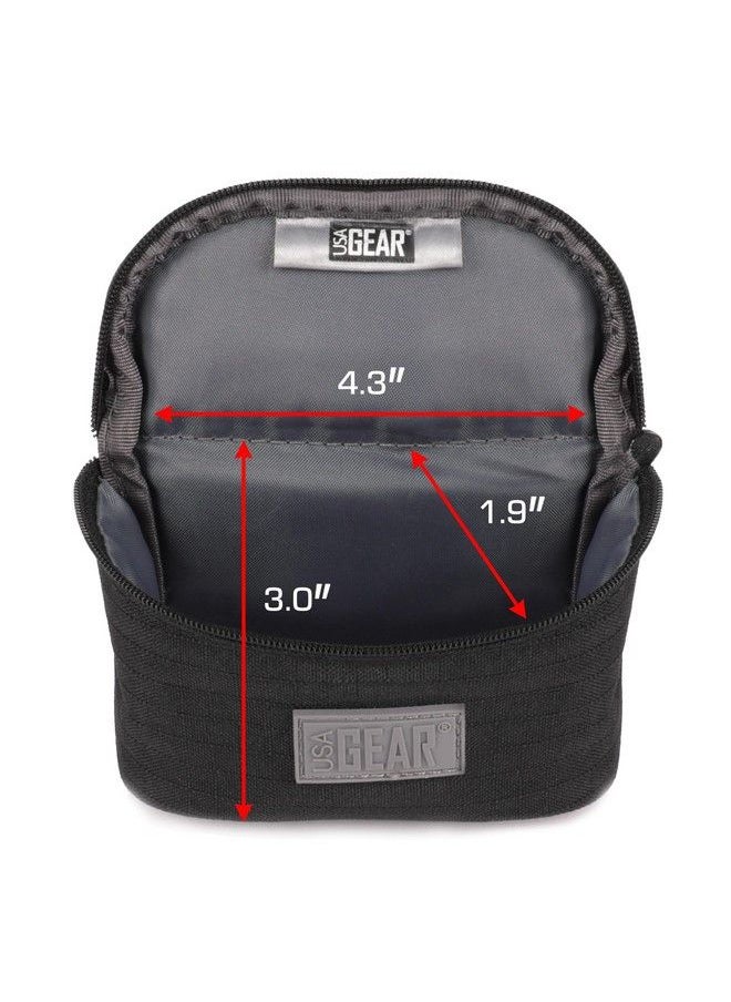 USA Gear - Belt Loop Camera Bag Compatible With Panasonic Lumix Zs70 Canon Elph 190 Sony Rx100 Nikon Coolpix S4300 And More Compact Camera Case With Belt Loop Scratch Resistant Weather Resistant - Image 1